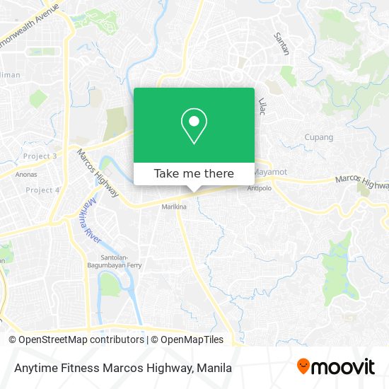 Anytime Fitness Marcos Highway map
