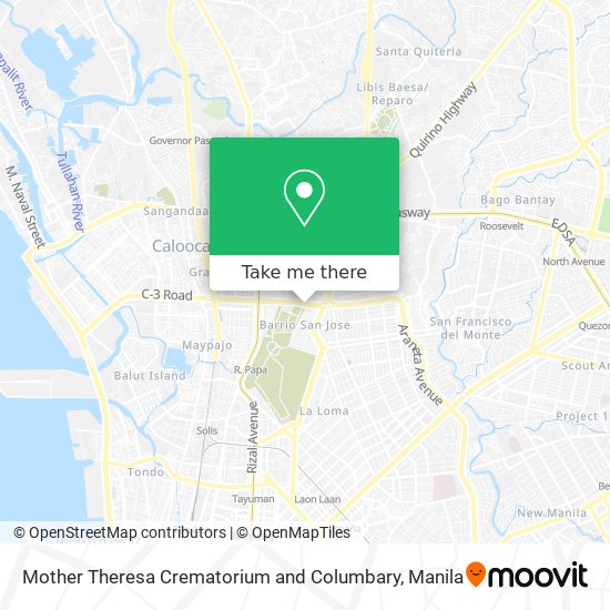 Mother Theresa Crematorium and Columbary map