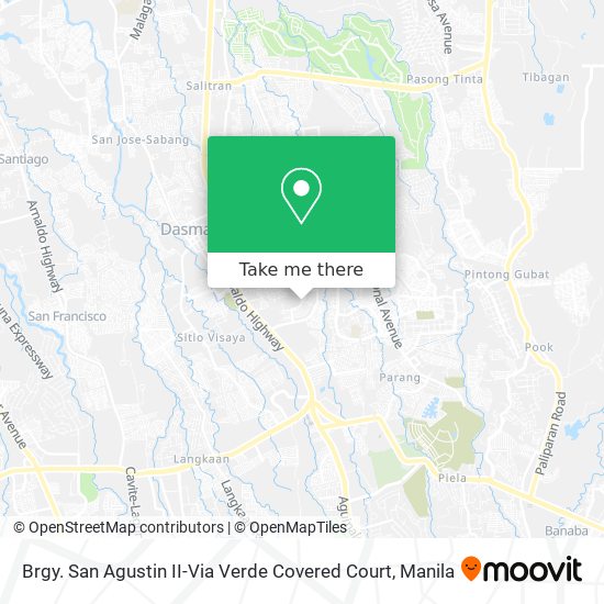 Brgy. San Agustin II-Via Verde Covered Court map