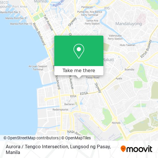 Aurora / Tengco Intersection, Lungsod ng Pasay map