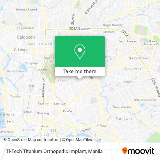 Ti-Tech Titanium Orthopedic Implant map