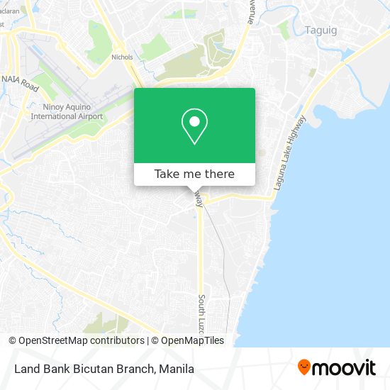 Land Bank Bicutan Branch map