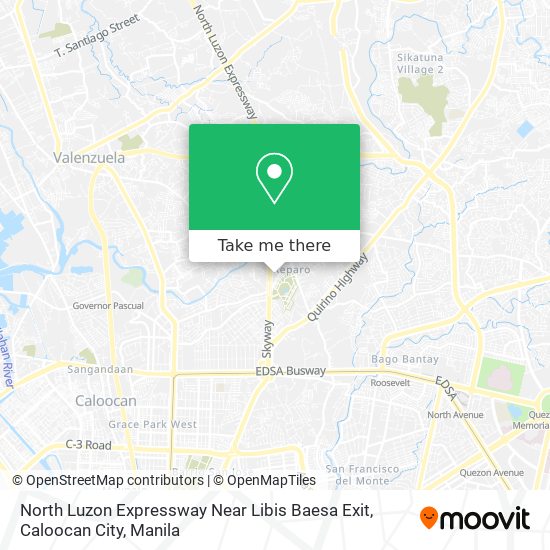North Luzon Expressway Near Libis Baesa Exit, Caloocan City map