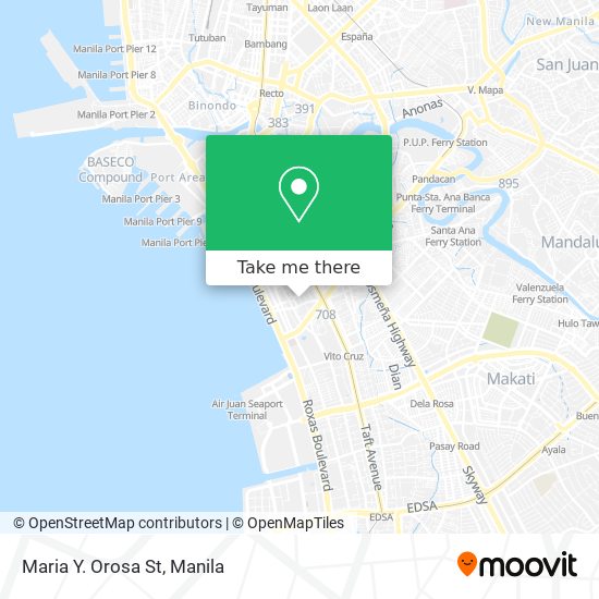 Maria Y. Orosa St map