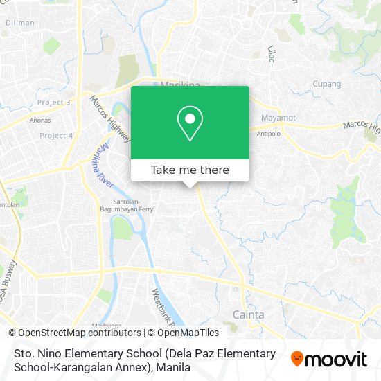 Sto. Nino Elementary School (Dela Paz Elementary School-Karangalan Annex) map