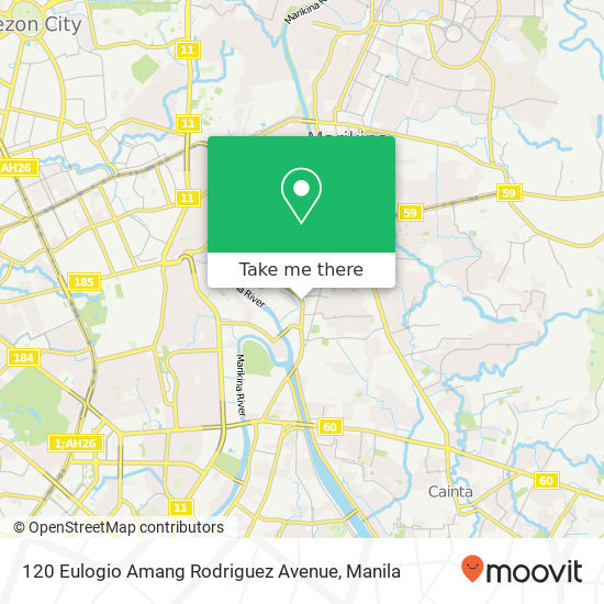 120 Eulogio Amang Rodriguez Avenue map