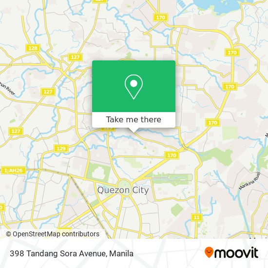 398 Tandang Sora Avenue map