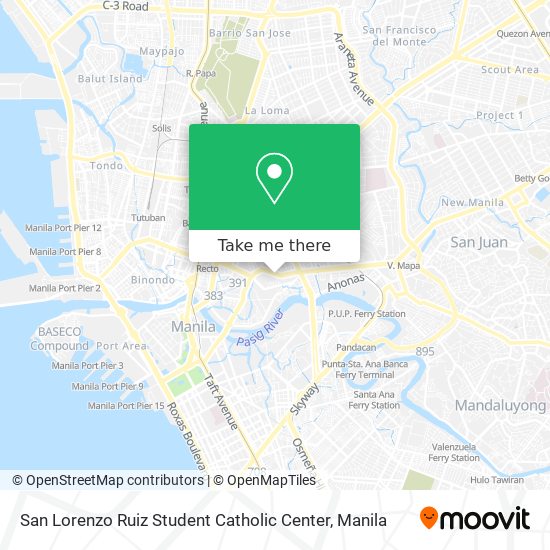 San Lorenzo Ruiz Student Catholic Center map