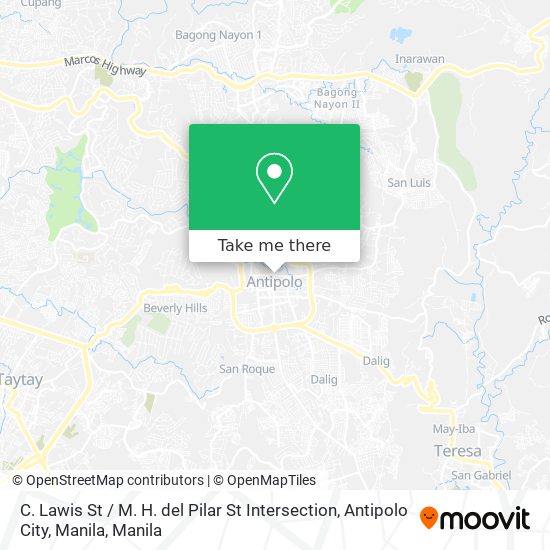 C. Lawis St / M. H. del Pilar St Intersection, Antipolo City, Manila map
