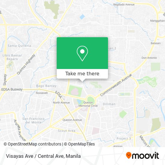 Visayas Ave / Central Ave map