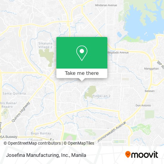 Josefina Manufacturing, Inc. map