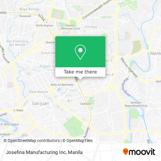 Josefina Manufacturing Inc map
