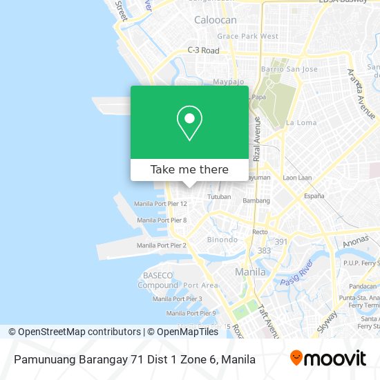 Pamunuang Barangay 71 Dist 1 Zone 6 map