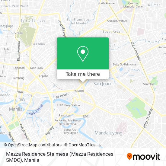 Mezza Residence Sta.mesa (Mezza Residences SMDC) map