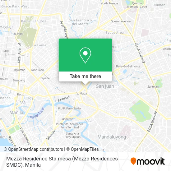 Mezza Residence Sta.mesa (Mezza Residences SMDC) map