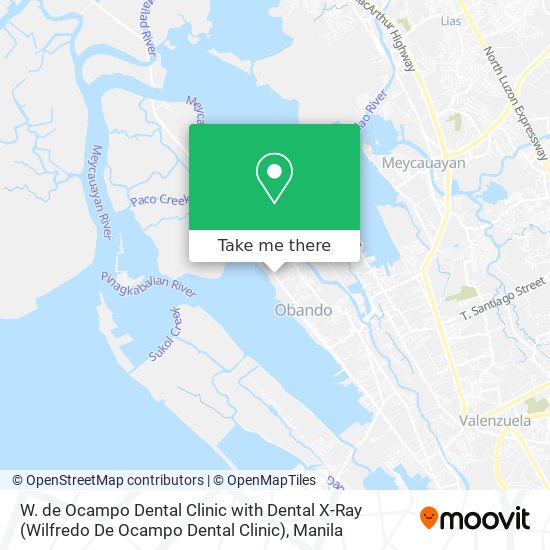W. de Ocampo Dental Clinic with Dental X-Ray (Wilfredo De Ocampo Dental Clinic) map