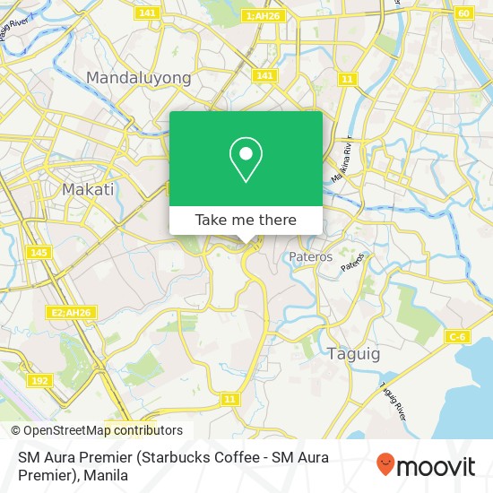 SM Aura Premier (Starbucks Coffee - SM Aura Premier) map