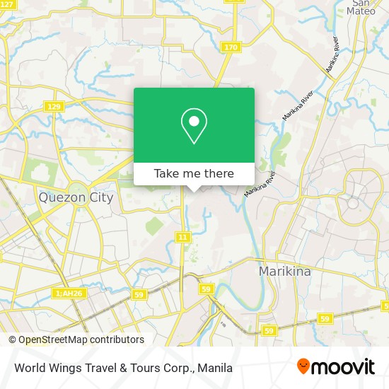 World Wings Travel & Tours Corp. map