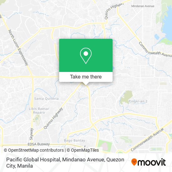 Pacific Global Hospital, Mindanao Avenue, Quezon City map