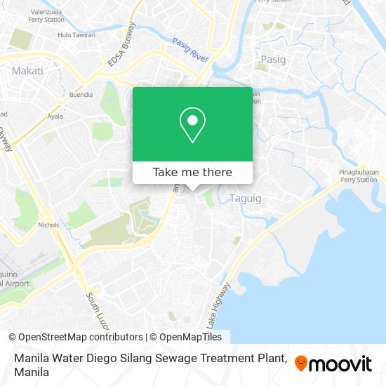 Manila Water Diego Silang Sewage Treatment Plant map