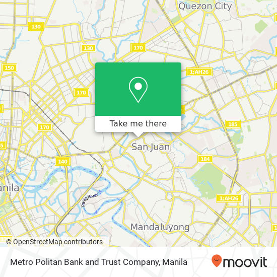 Metro Politan Bank and Trust Company map