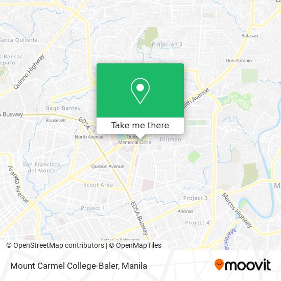 Mount Carmel College-Baler map