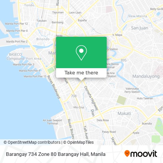 Barangay 734 Zone 80 Barangay Hall map