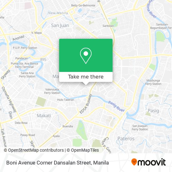 Boni Avenue Corner Dansalan Street map