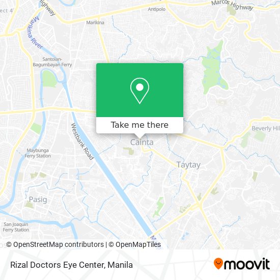 Rizal Doctors Eye Center map