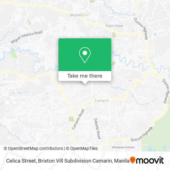 Celica Street, Brixton Vill Subdivision Camarin map