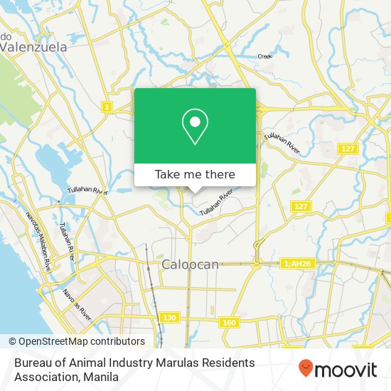 Bureau of Animal Industry Marulas Residents Association map