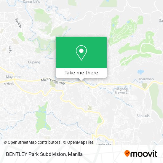 BENTLEY Park Subdivision map