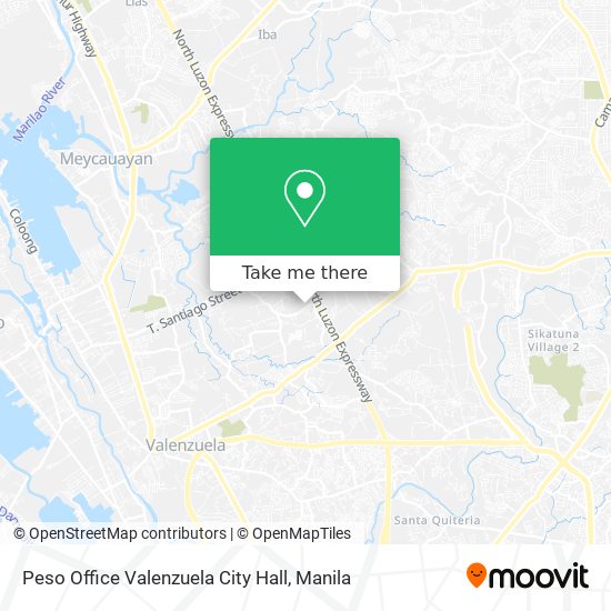 Peso Office Valenzuela City Hall map