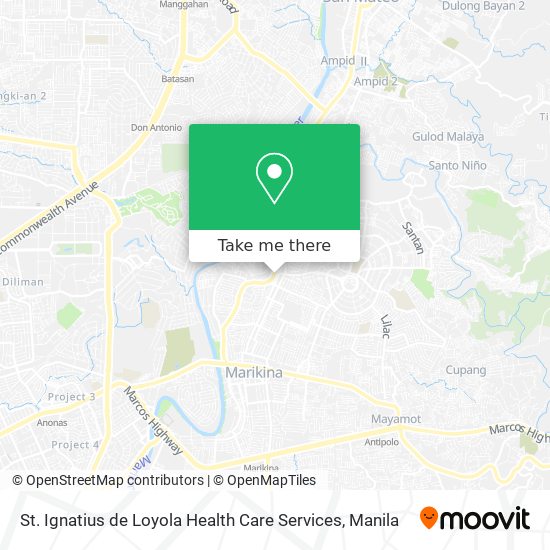 St. Ignatius de Loyola Health Care Services map