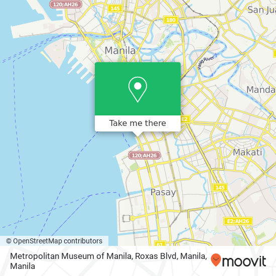 Metropolitan Museum of Manila, Roxas Blvd, Manila map