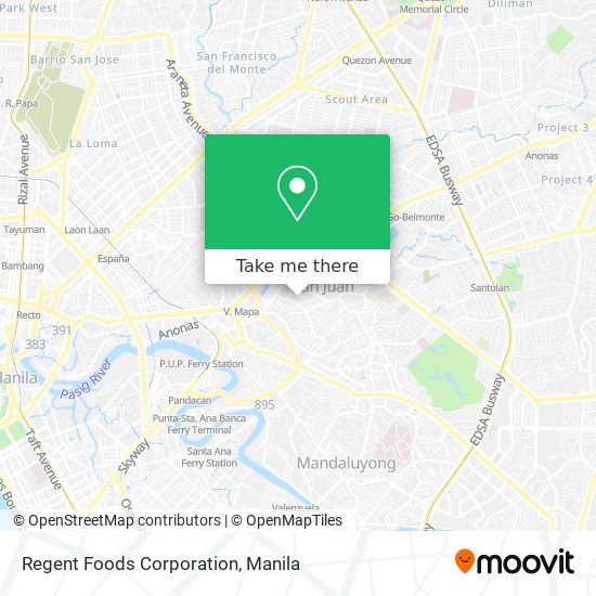 Regent Foods Corporation map