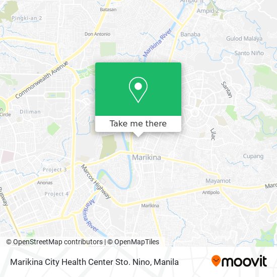 Marikina City Health Center Sto. Nino map