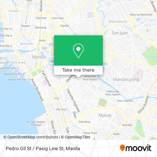 Pedro Gil St / Pasig Line St map