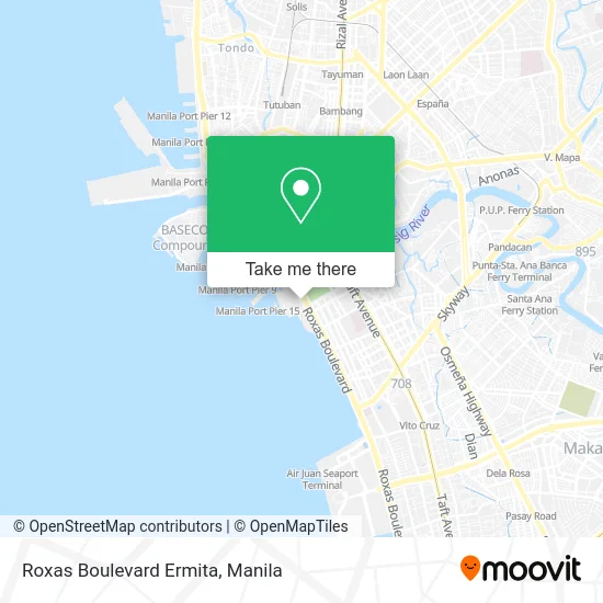 Roxas Boulevard Ermita map