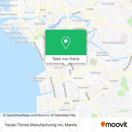 Yazaki-Torres Manufacturing Inc map