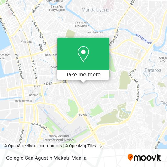 Colegio San Agustin Makati map