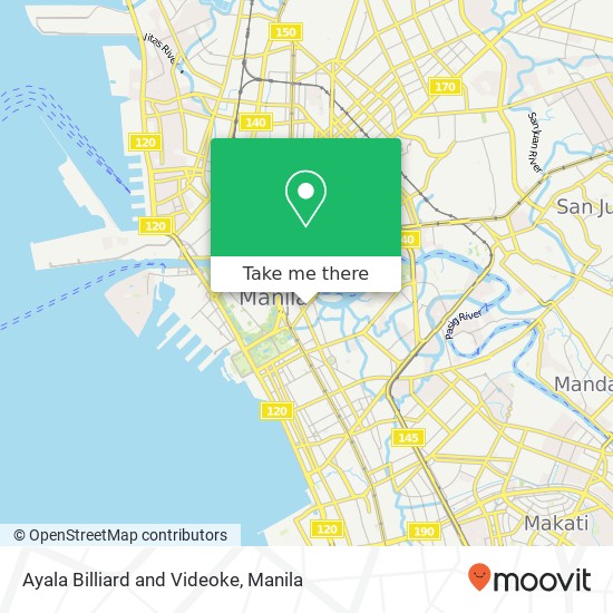 Ayala Billiard and Videoke map