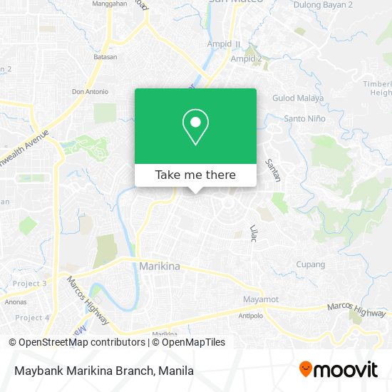 Maybank Marikina Branch map