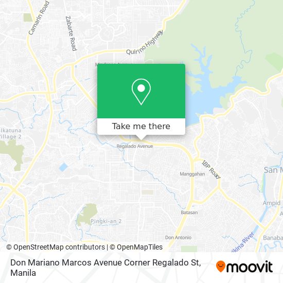 Don Mariano Marcos Avenue Corner Regalado St map