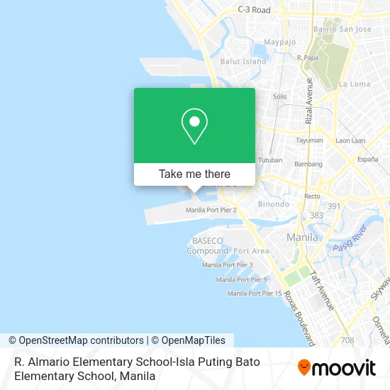 R. Almario Elementary School-Isla Puting Bato Elementary School map