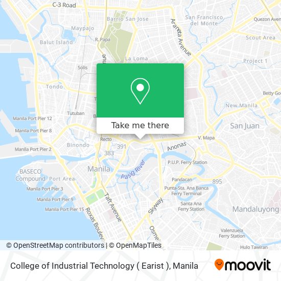 College of Industrial Technology ( Earist ) map