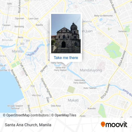 Santa Ana Church map