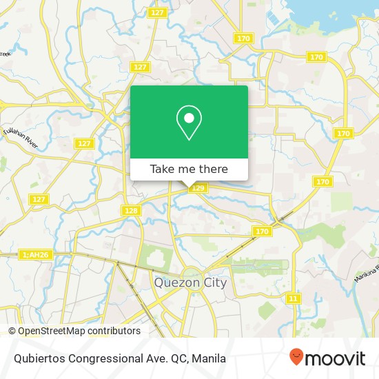Qubiertos Congressional Ave. QC map