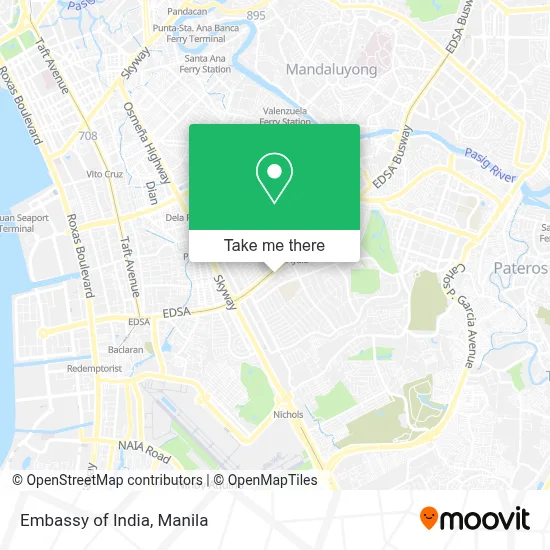 Embassy of India map