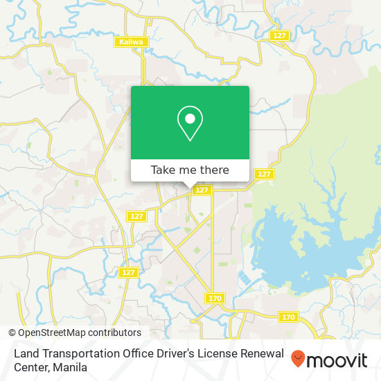 Land Transportation Office Driver's License Renewal Center map